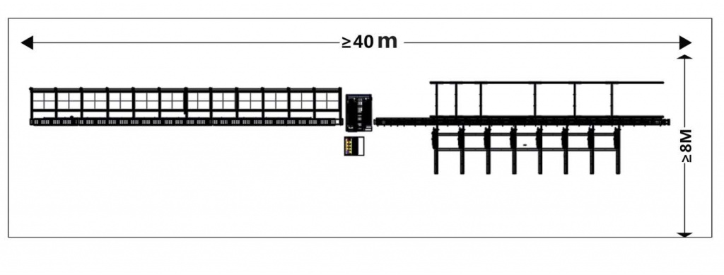 Схема установки автоматической линии резки арматуры